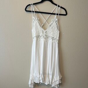 White Lace Trim dress